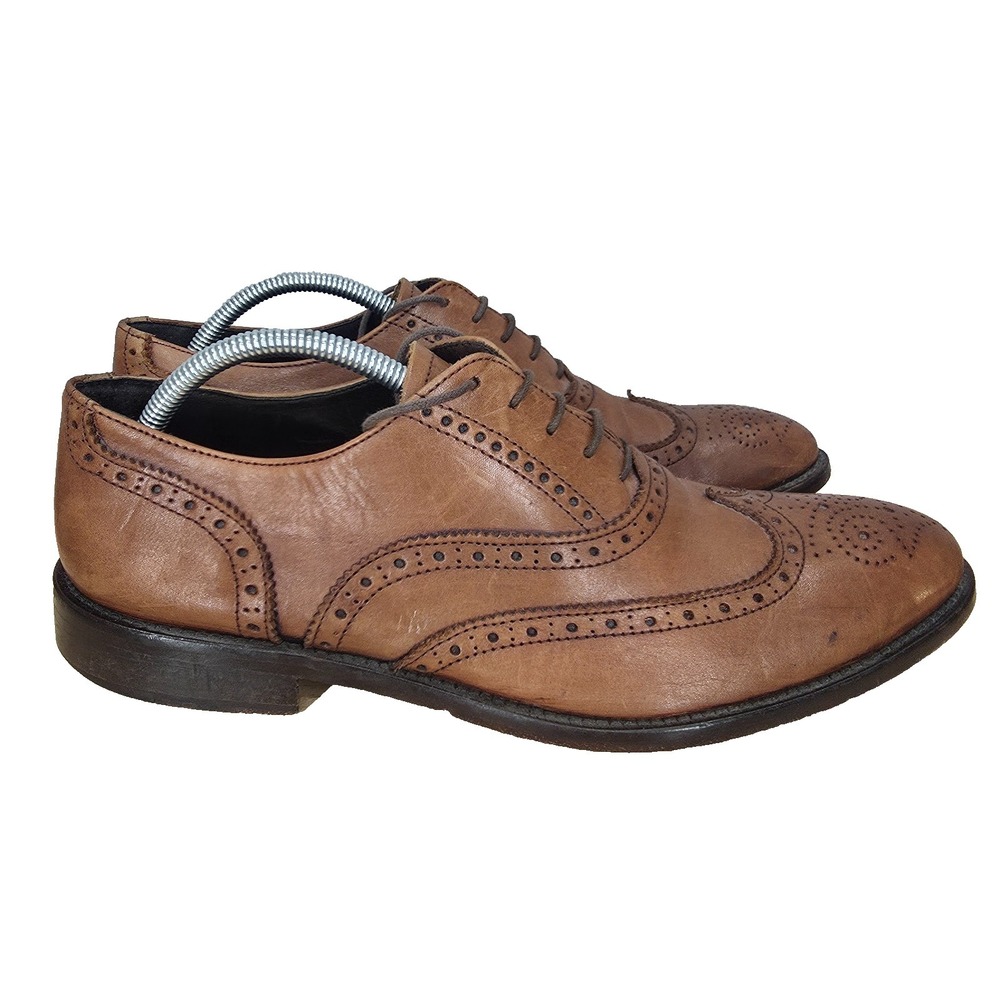 To Boot New York Adam Derrick Oxford Shoes Mens 10 Brown Leather Wingtip Italy
